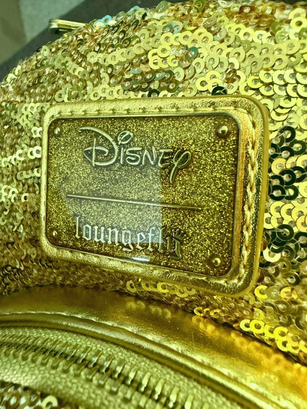 Loungefly Disney Beauty and the Beast Lumiere Sequin Mini Backpack NWT Glow Dark